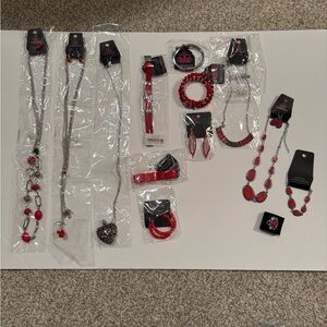 Paparazzi Red and Silver Necklace Collection